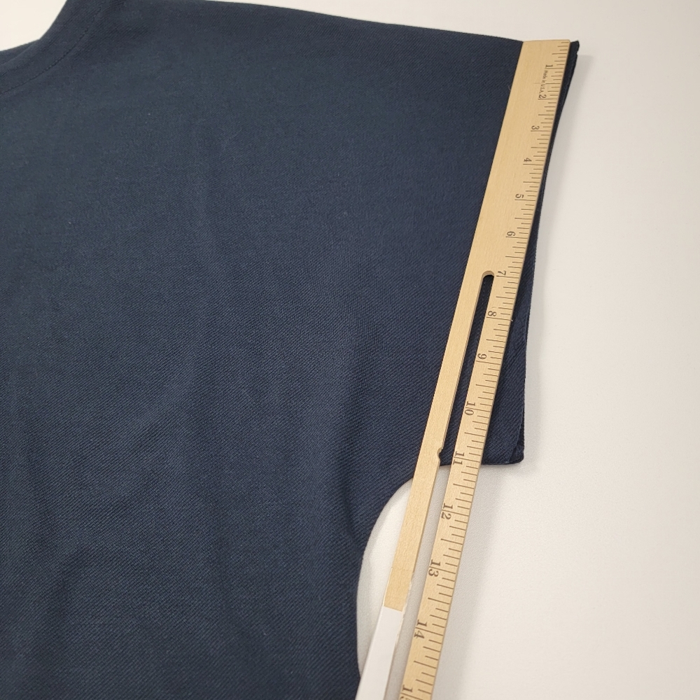 Max Studio Top Navy Blue with thread trim & Wide Leg Trousers Set 3X MSRP $198 - Picture 10 of 16